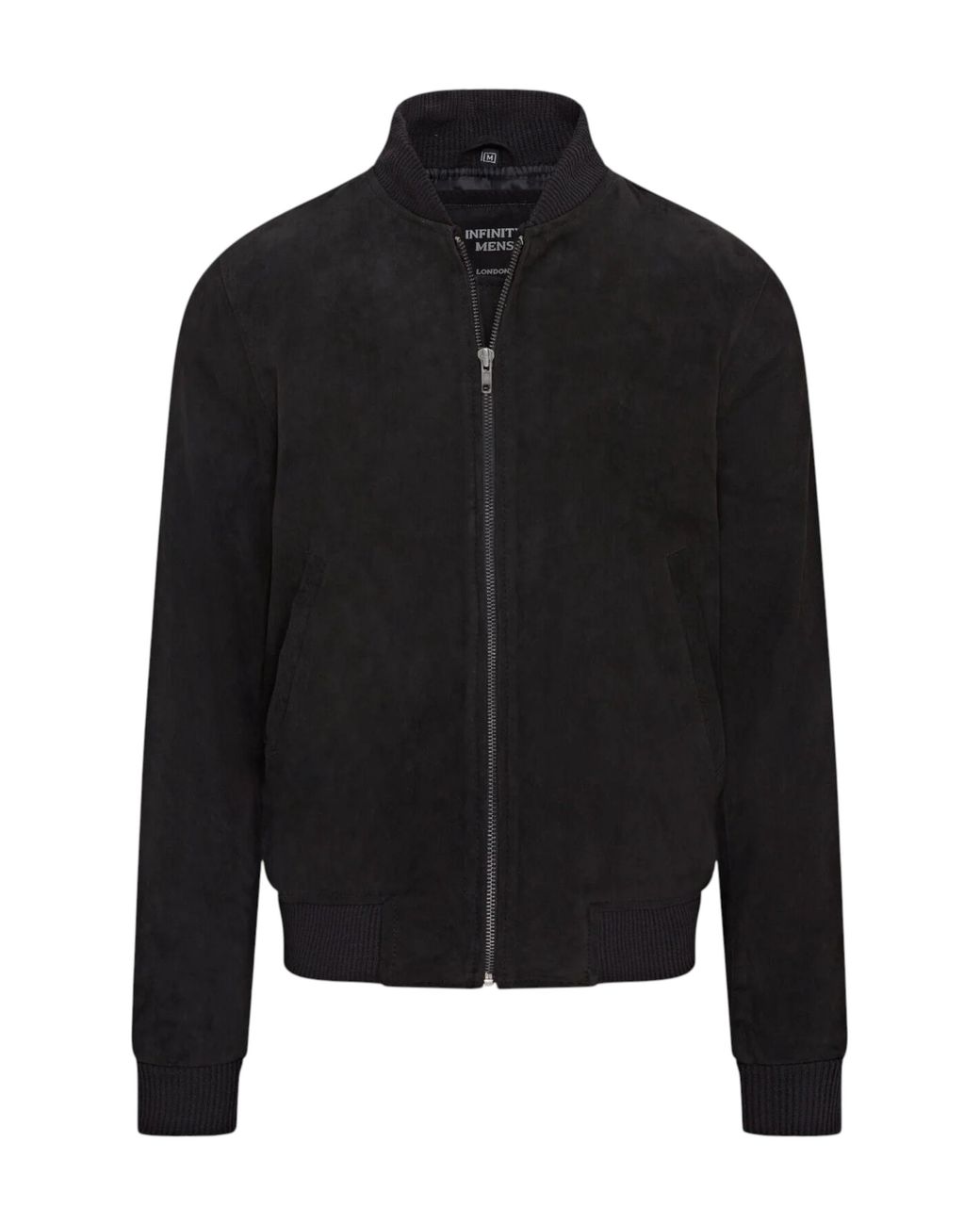 Infinity Leather Black Goat Suede Ma-1 Bomber Jacket-North for men