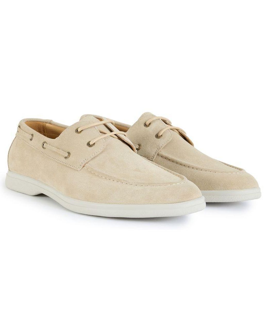 Simon Carter White Trovo Boat Shoe Shoes for men