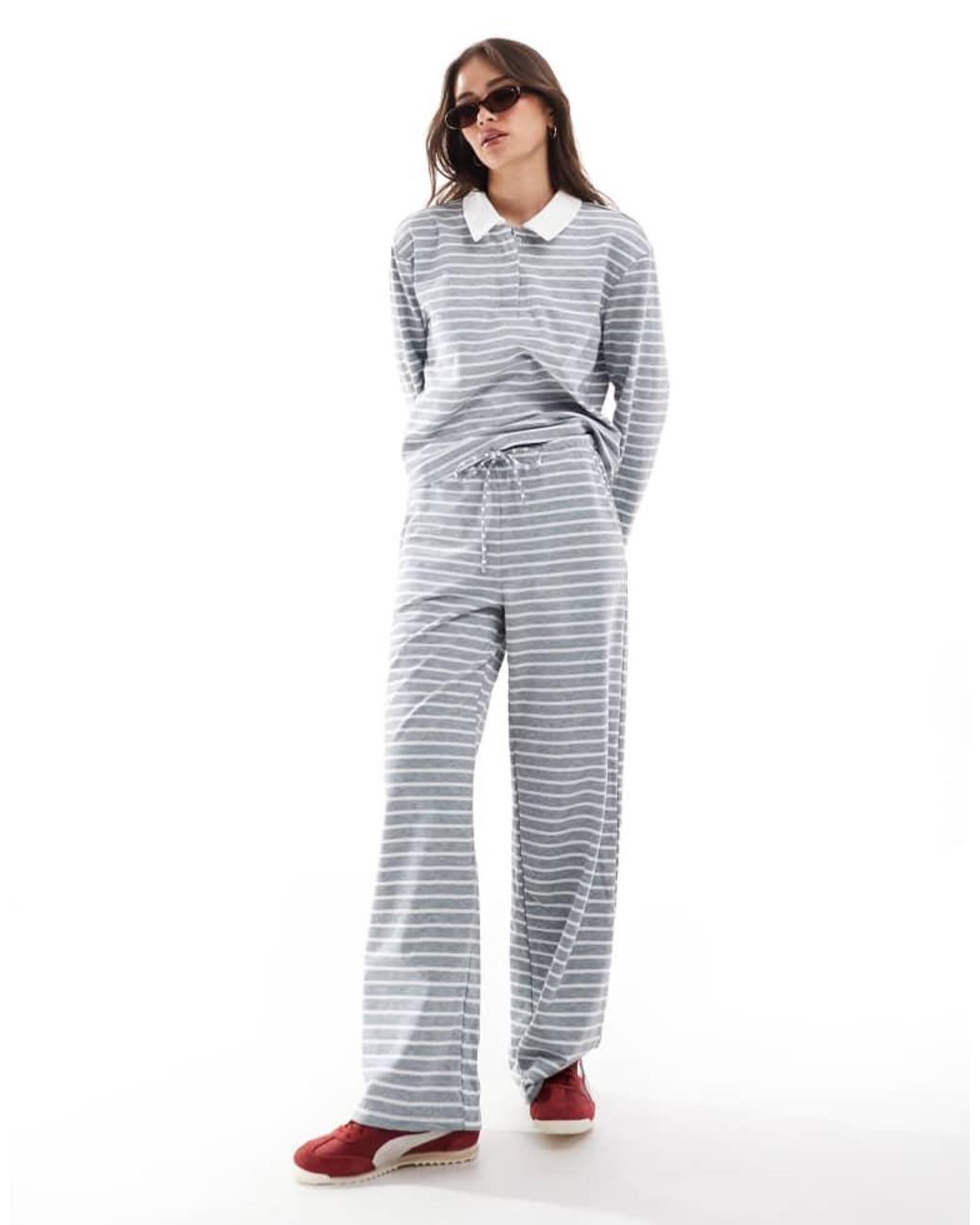 Vero Moda Blue Jersey Polo Top Co-Ord