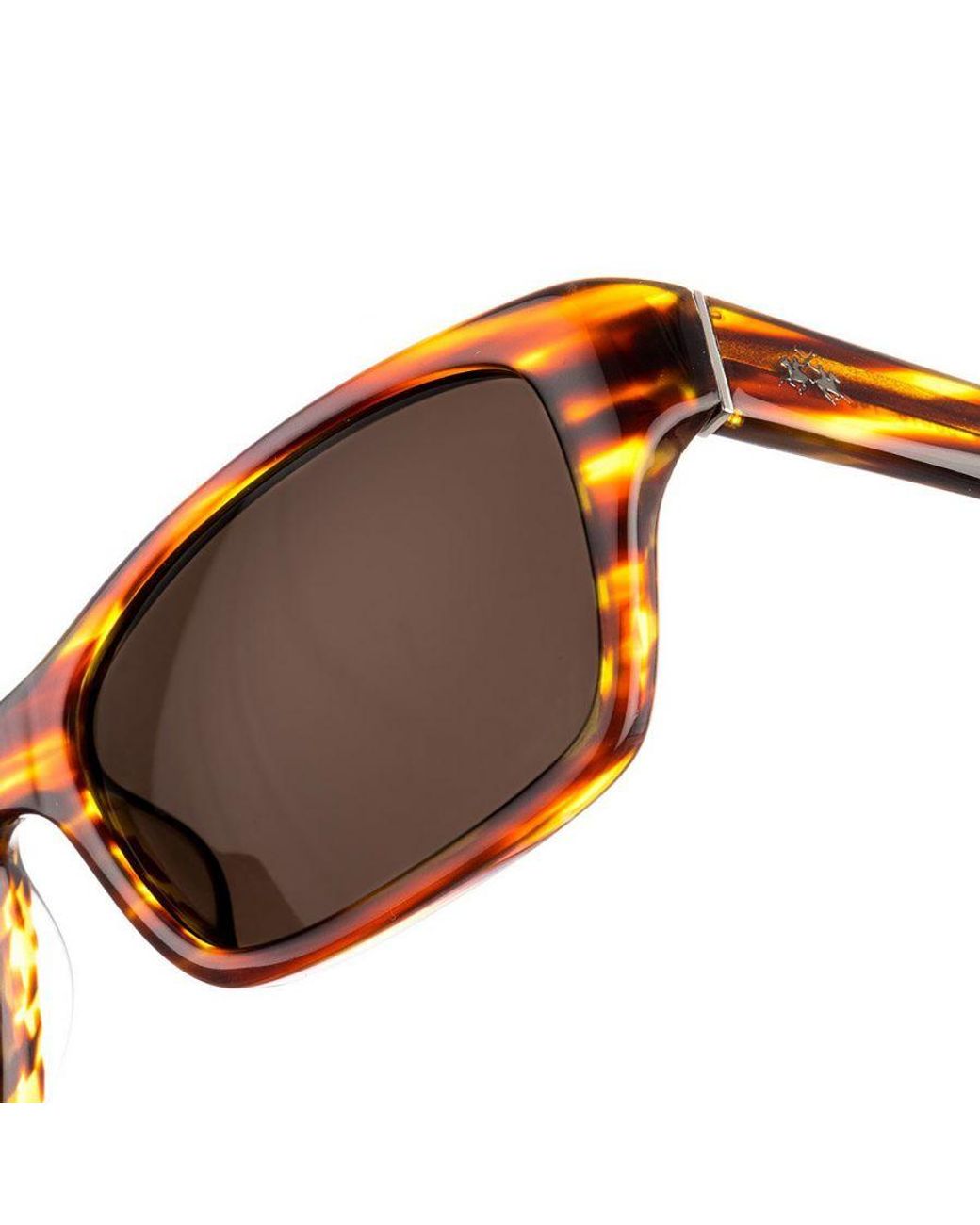 La Martina Brown Rectangular Shaped Acetate Sunglasses Lm50604 for men
