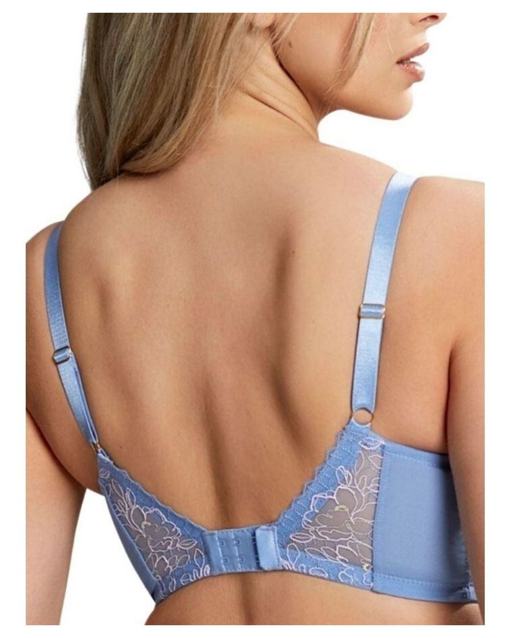 Panache Blue Valentina Luxe Plunge Bra Denim