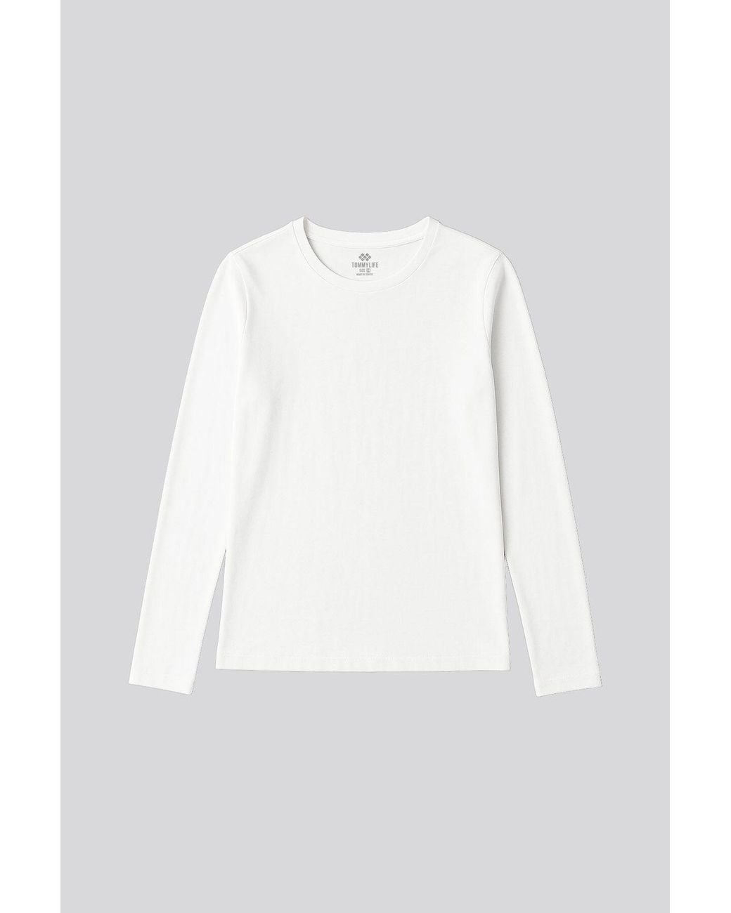 TOMMY LIFE White Cotton Elastane T-Shirt
