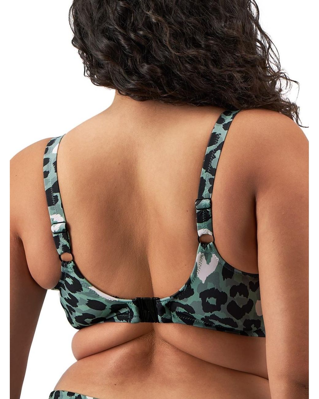 Elomi Green Jungle Bay Plunge Bikini Top
