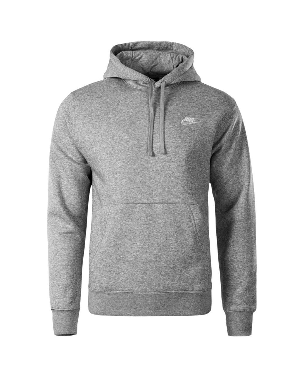 Nike Gray Sportswear Club Fleece Hoodie for men