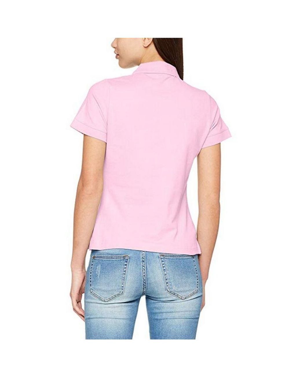 Fruit Of The Loom Pink Ladies Lady-Fit Premium Short Sleeve Polo Shirt (Light) Cotton