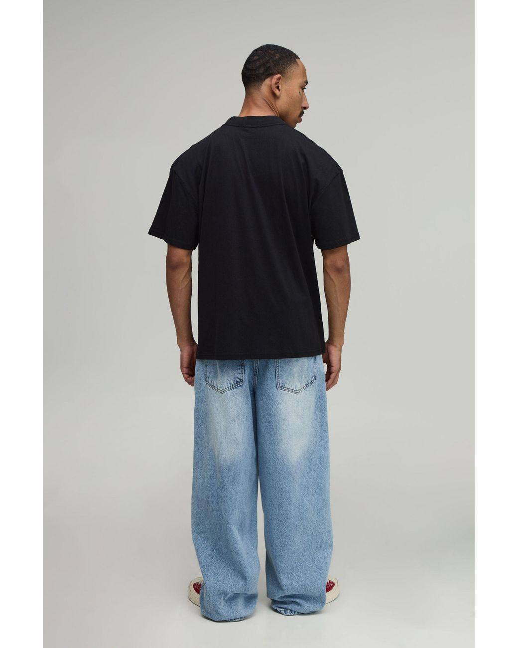 BoohooMAN Black Tall Oversized Ofcl Auto Graphic T-Shirt for men