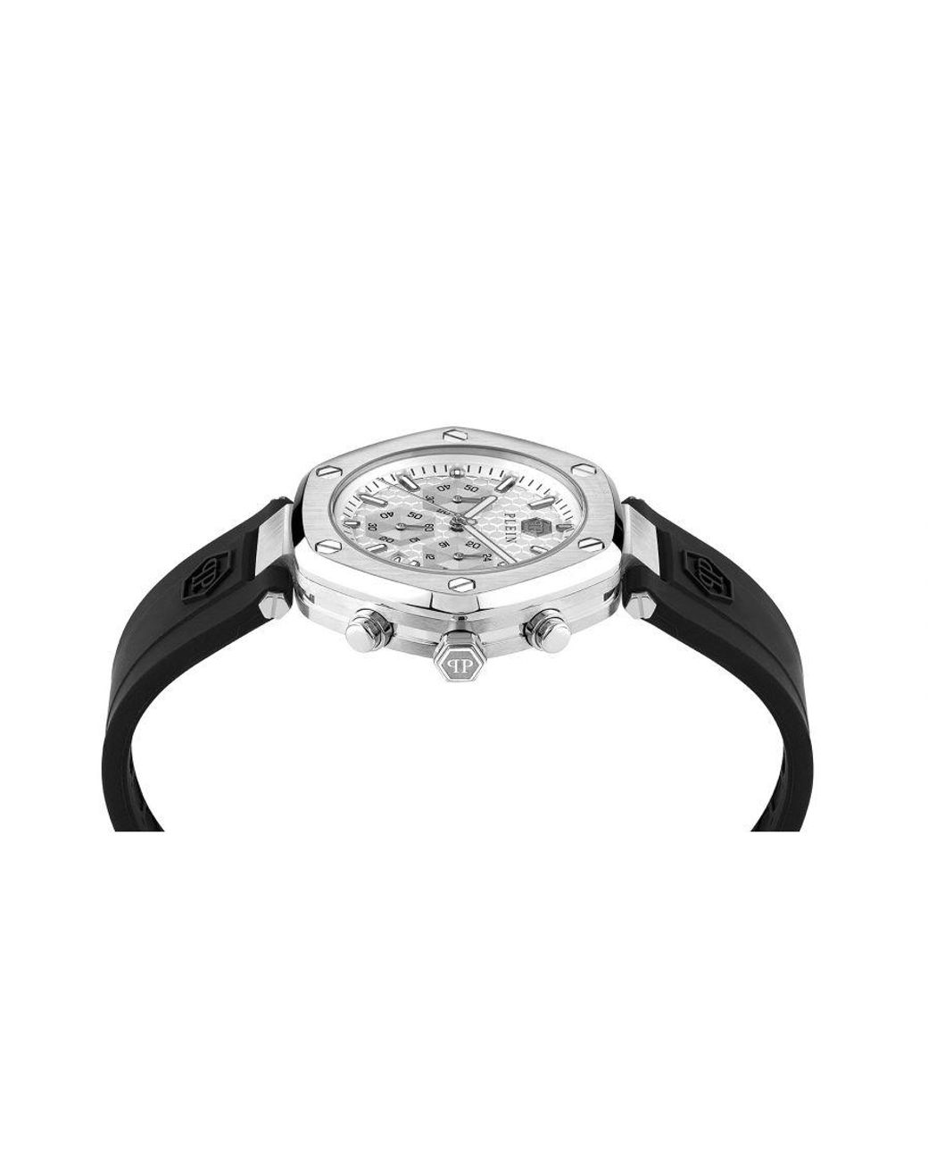 Philipp Plein Black The Hexagon Chrono Watch Pwzba0123 Silicone for men