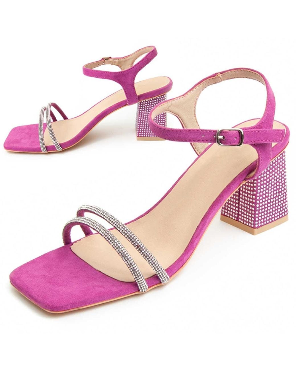 Montevita Pink Heel Sandal Sanndarey10