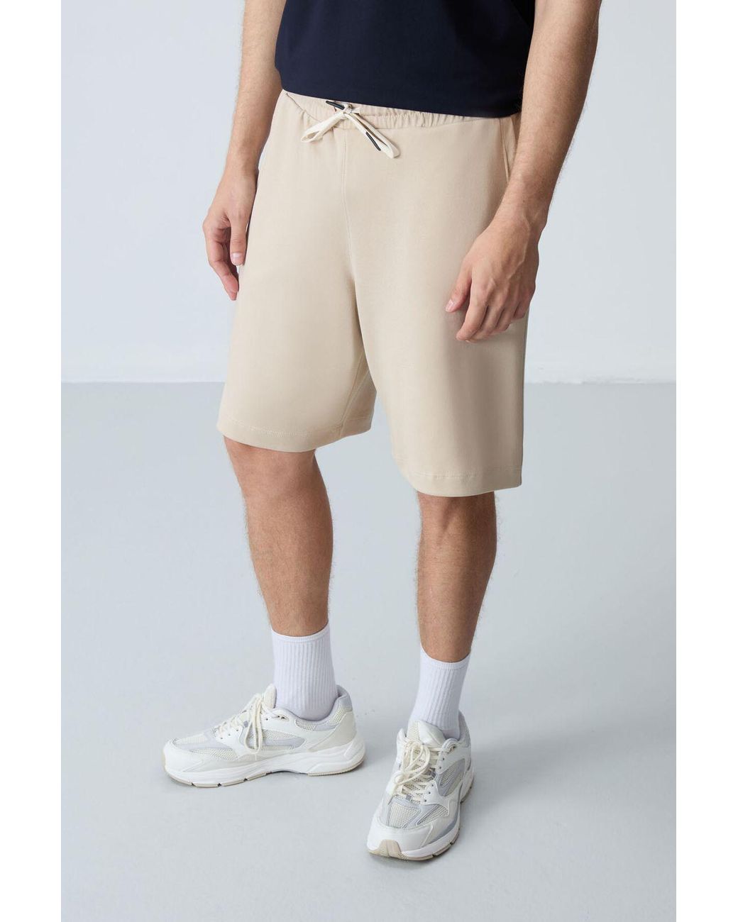 TOMMY LIFE Natural Cotton-Blend Sweat Shorts for men