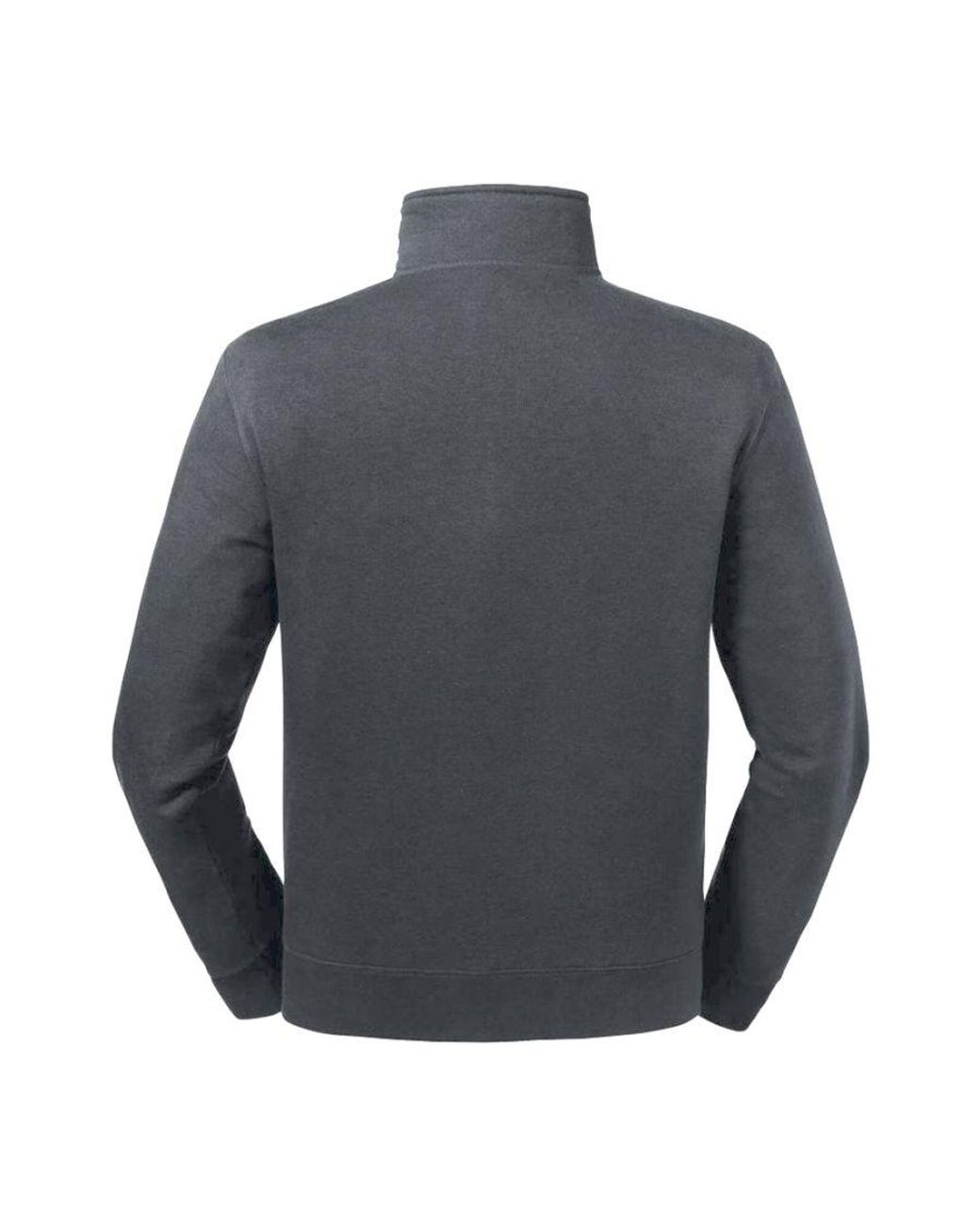 Russell Gray Authentic Quarter Zip Sweatshirt (Convoy) for men