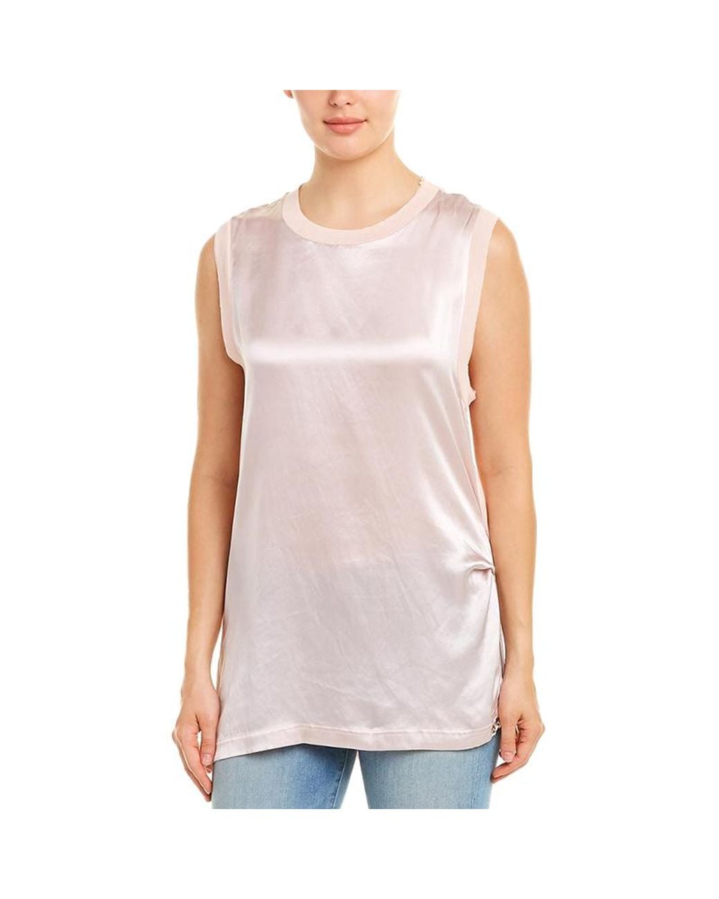 DIESEL Purple T Heika Dress T-Shirt Vest Round Neck Sleeveless Casual Tank Top