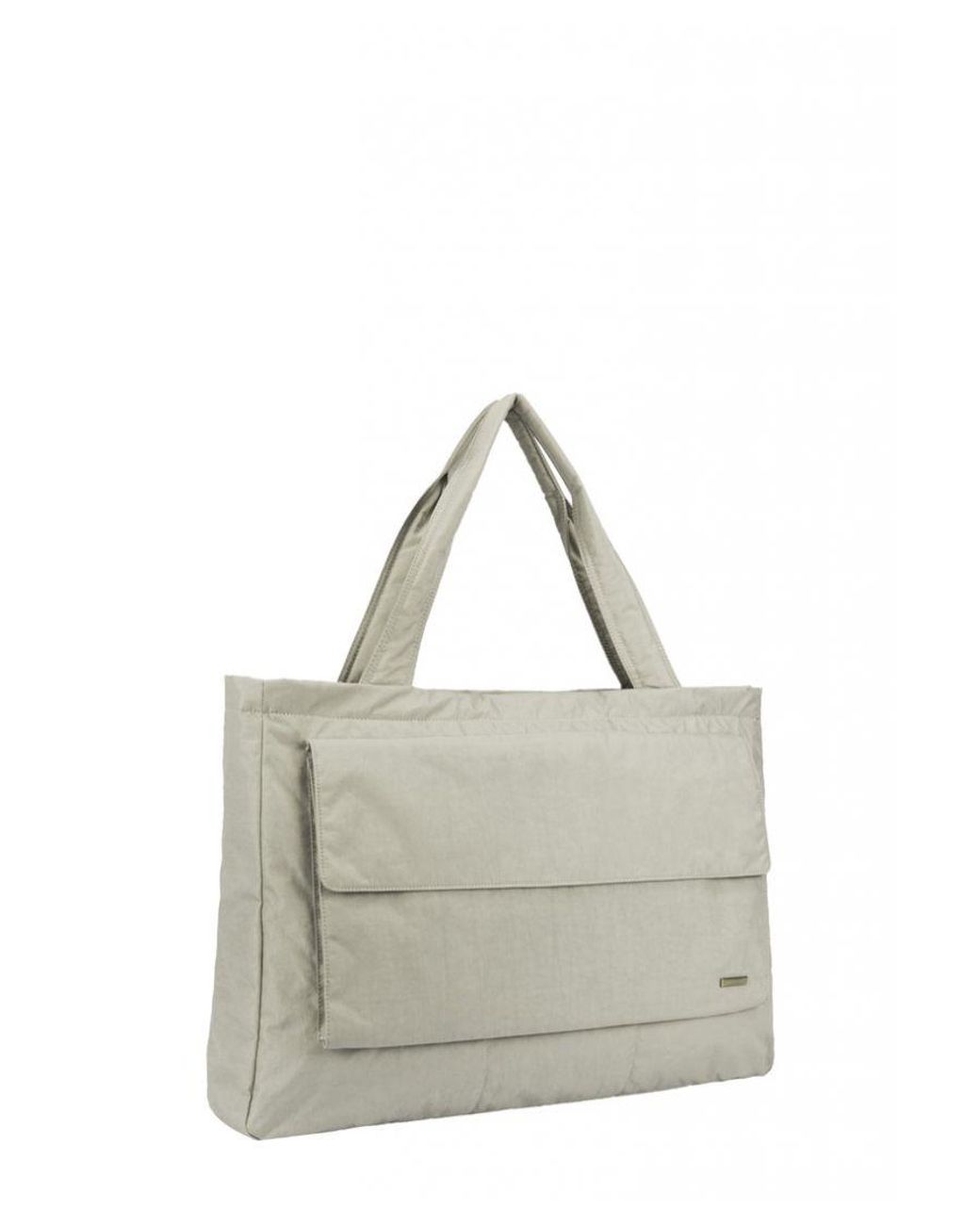 Smith & Canova Gray Oversized Landscape Nylon Tote