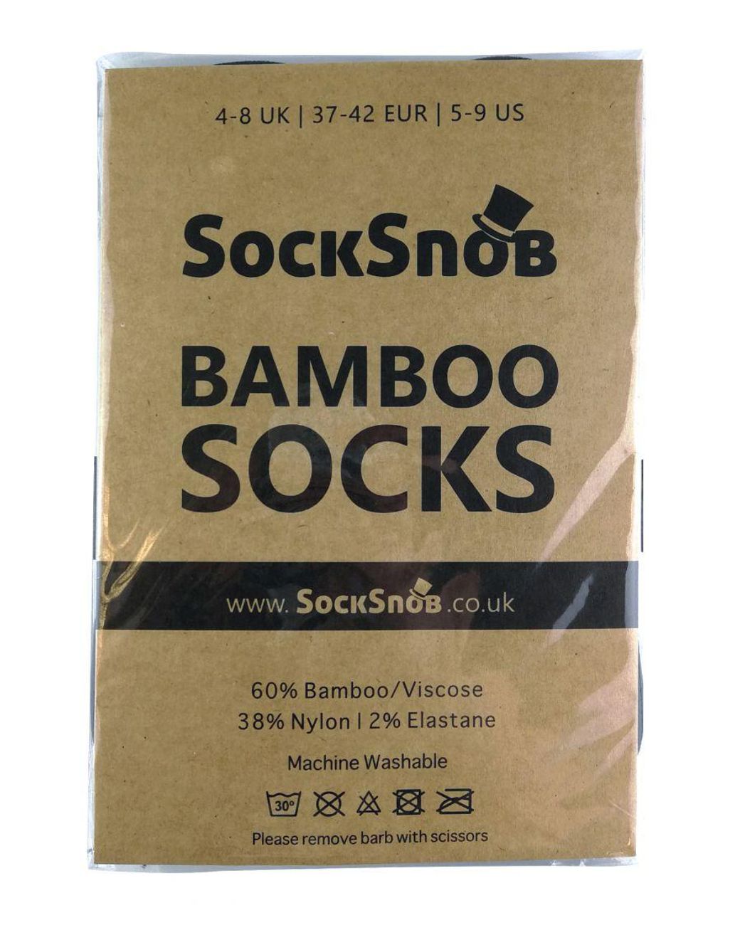 Sock Snob Black 4 Pairs Bamboo Invisible Liner Socks With Non Slip Grip