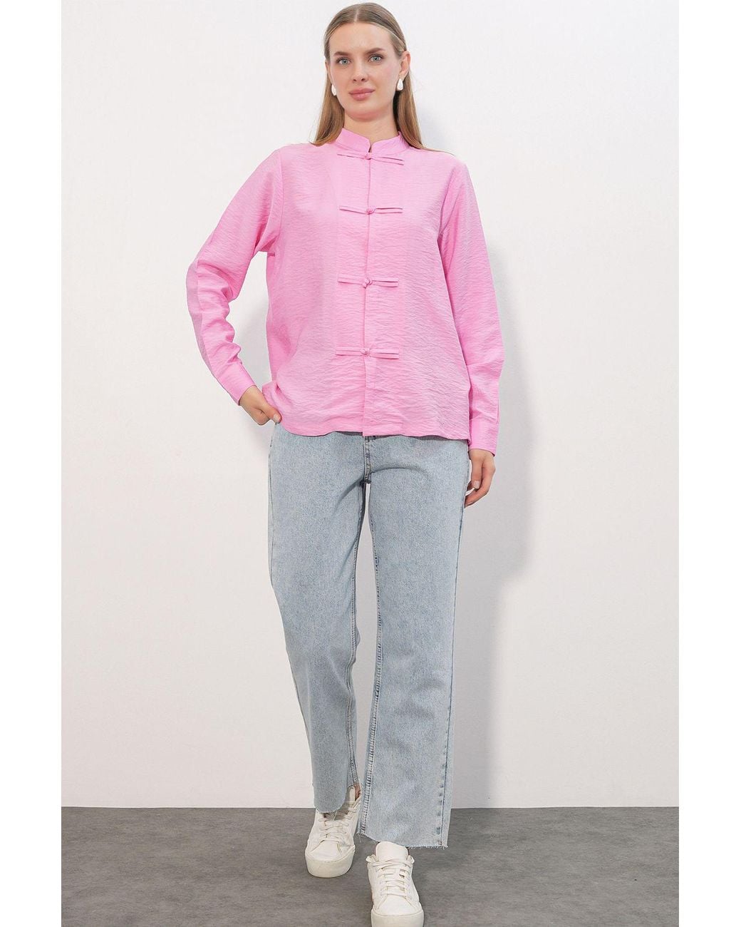 Bigdart Pink Viscose Nylon Shirt