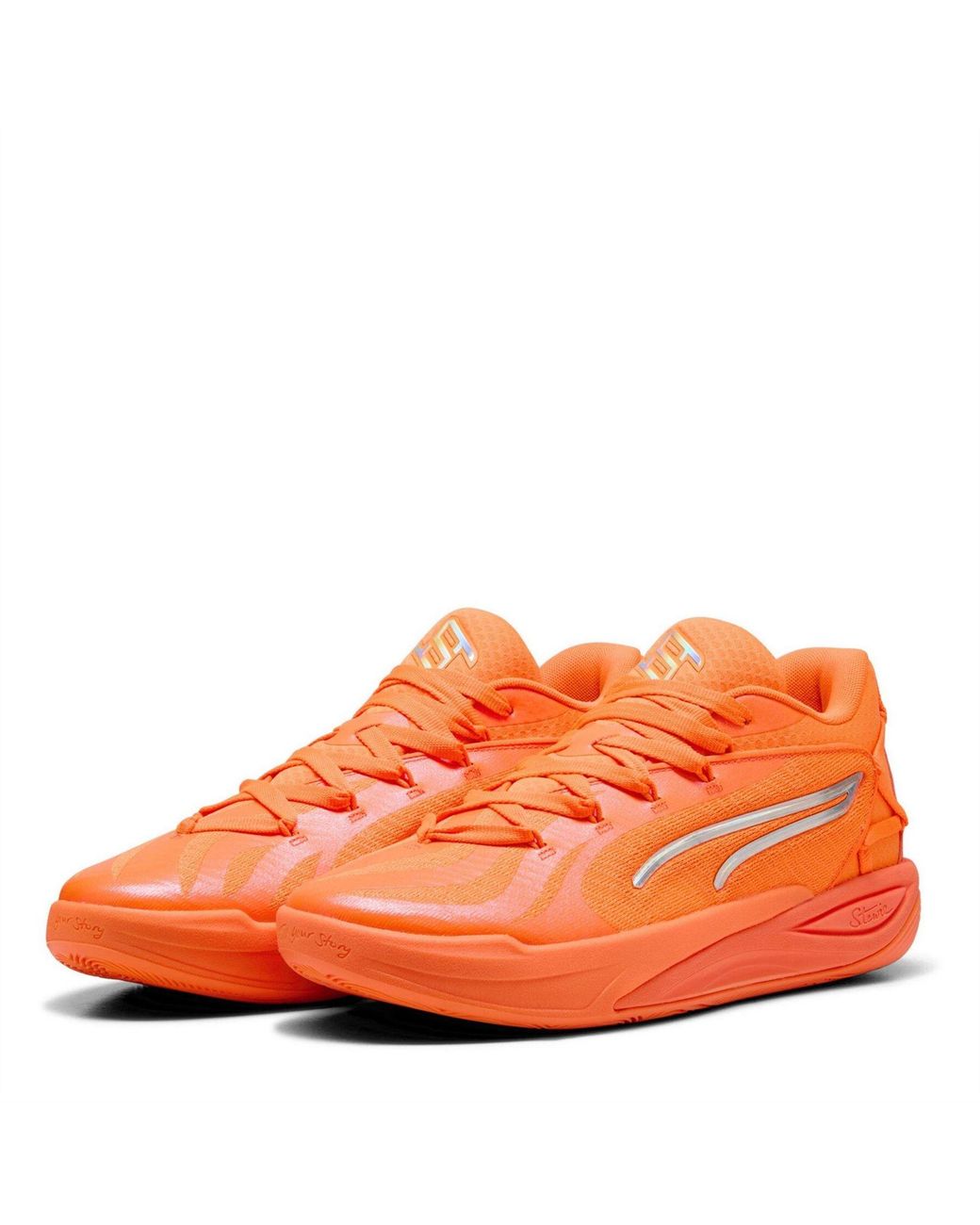 PUMA Orange Stewie 4 Flawless Basketball Trainers