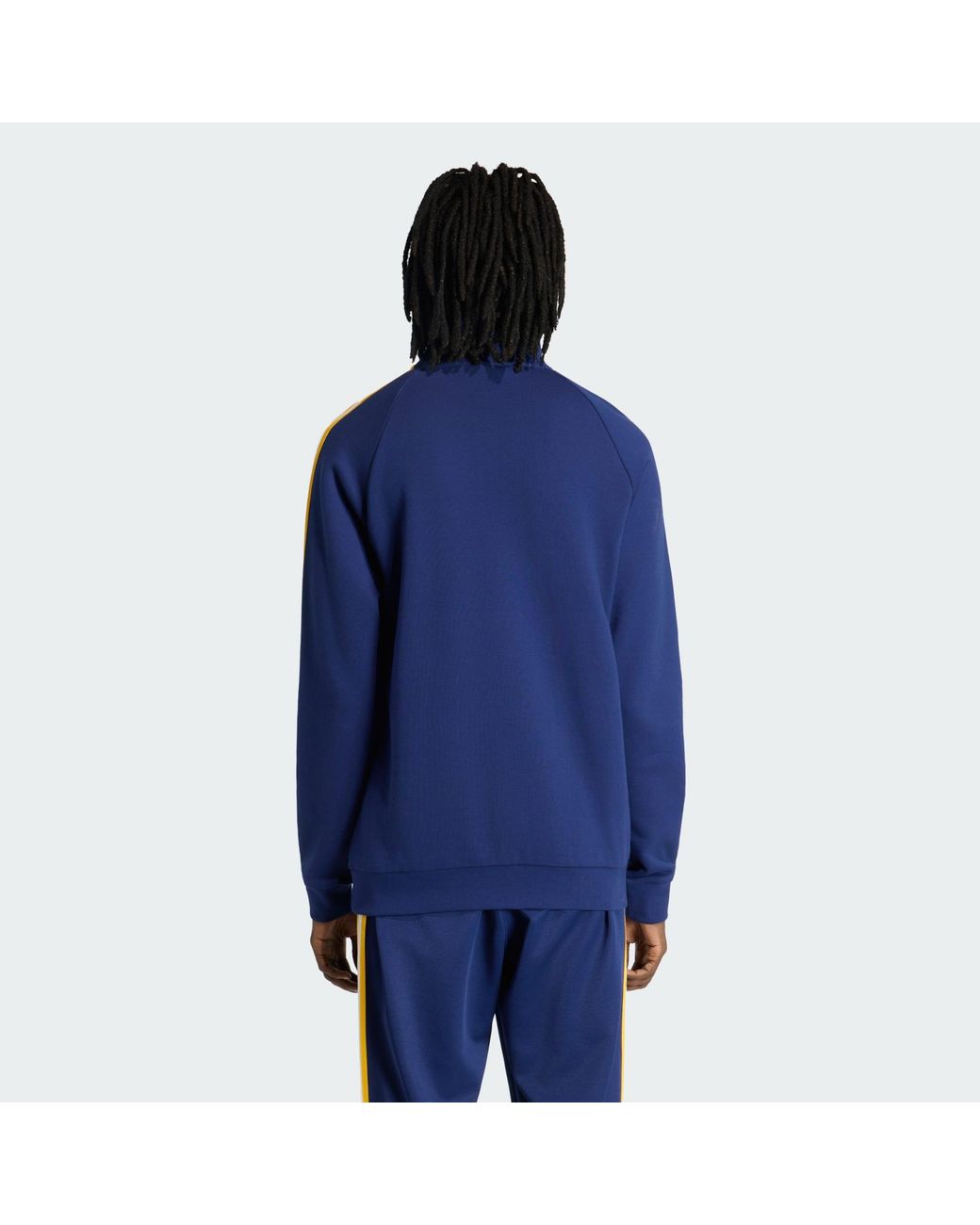 Adidas Originals Blue Real Madrid Originals Half Zip Top for men