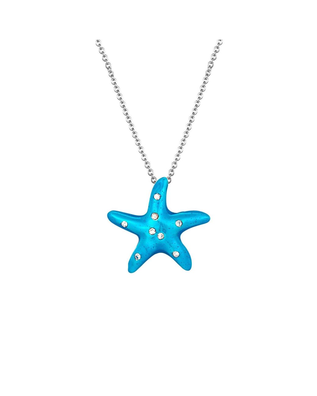 SEOL + GOLD Blue Sterling Enamel Starfish Charm