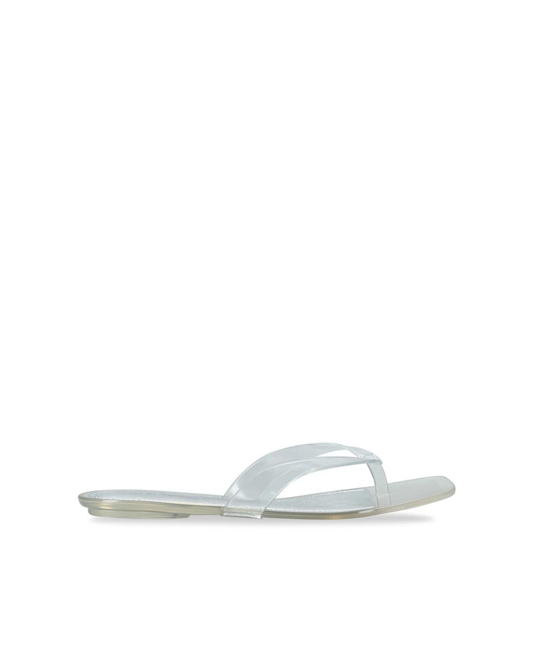 Steve Madden White Trella Clear Sandals