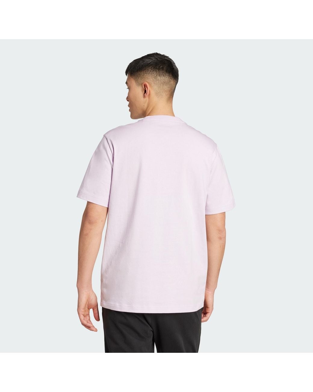 Adidas White Lounge Slides Graphic Pocket Tee for men