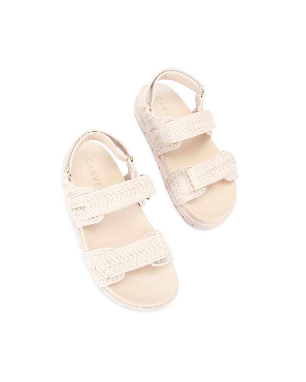 Carvela Kurt Geiger Pink Sardinia Sandal - Bone Woven Sandal