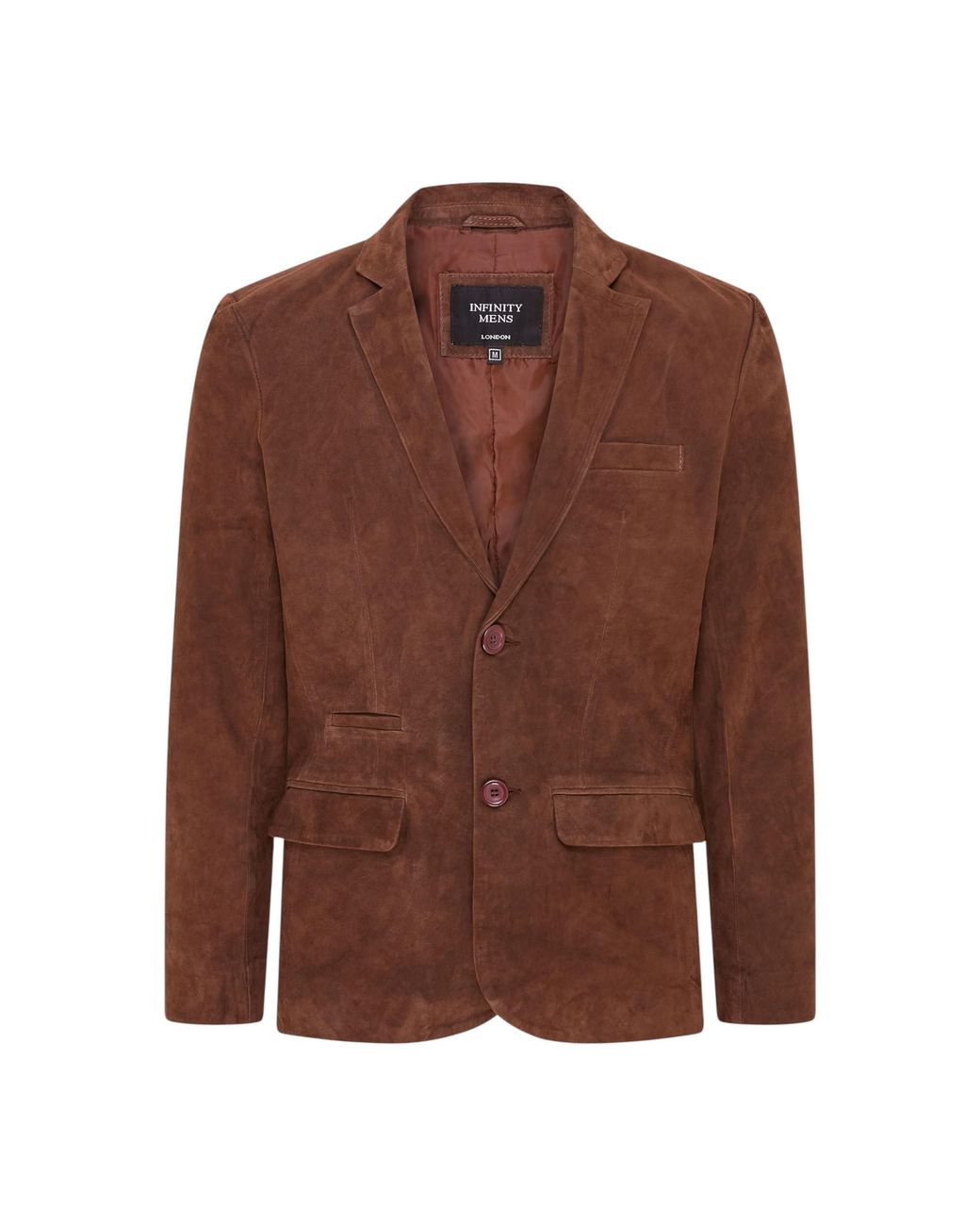 Infinity Leather Brown Italian Suede Blazer Jacket for men