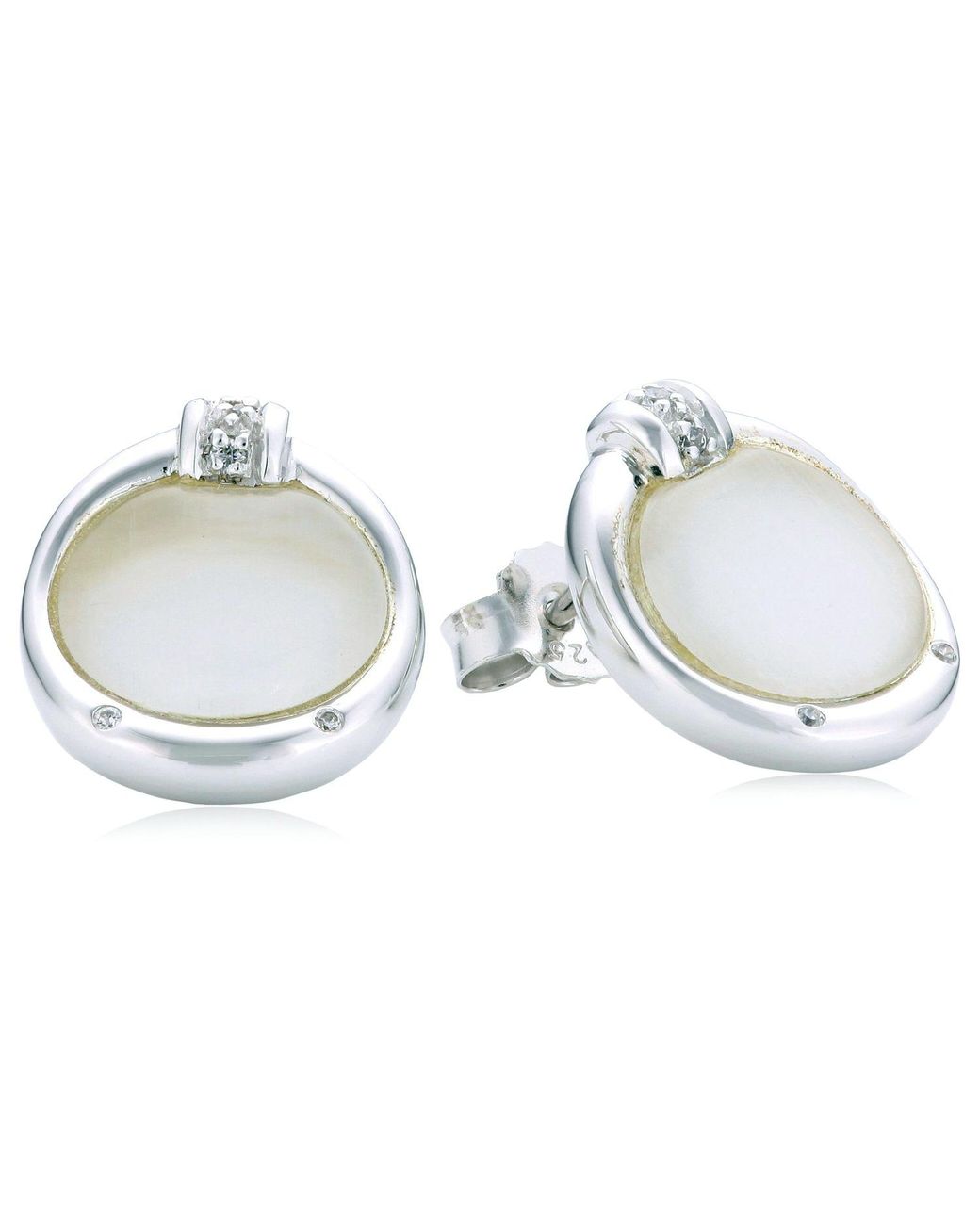 Orphelia Black 925 Sterling Stud Earrings