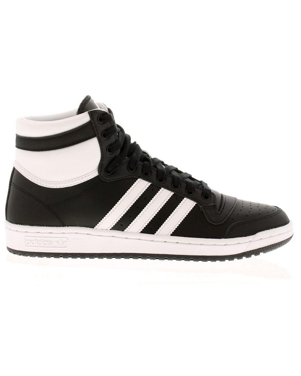 Adidas Originals Black Leather And Synthetic Upper Trainers By for men