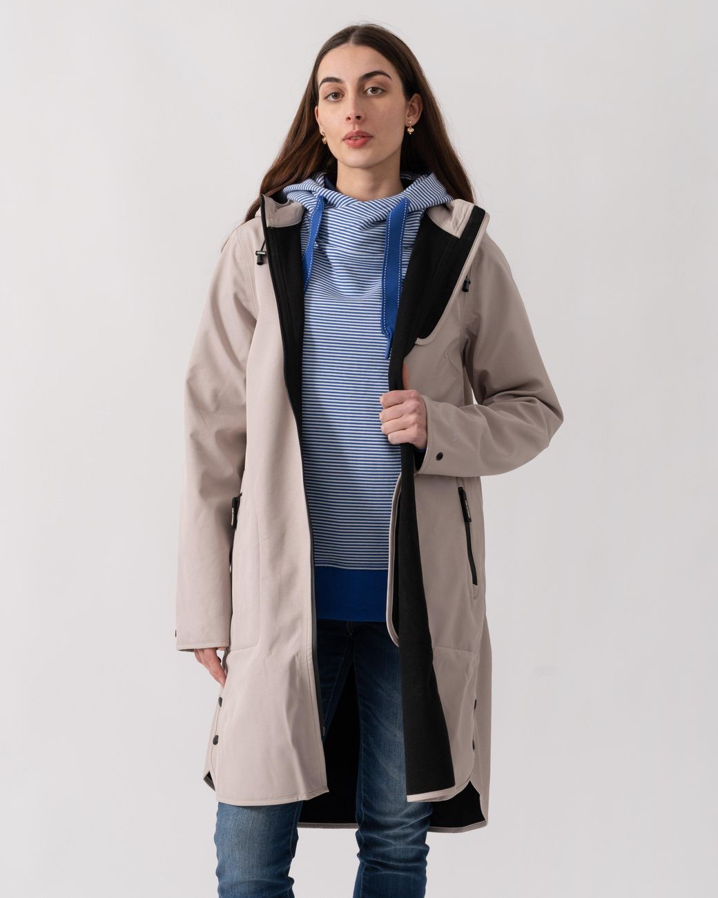 Ilse Jacobsen Blue A-Line Raincoat