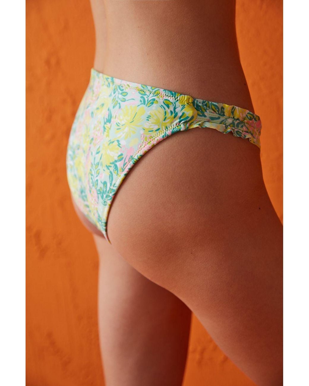 Penti Green Floral Low-Waist Hipster Bikini Bottoms