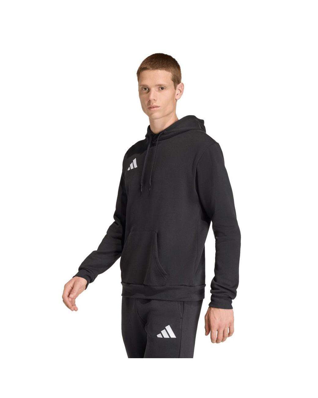 Adidas Black Entrada 26 Hoodie Sweatshirt Jz6577 for men