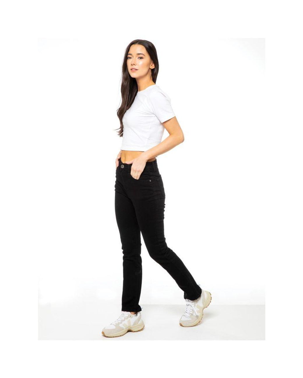 Enzo Black Straight Denim Jeans