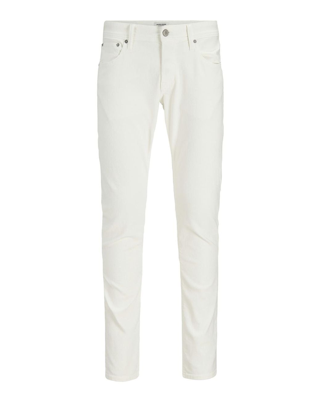Jack & Jones White Jeans Slim Fit Low Rise Denim for men