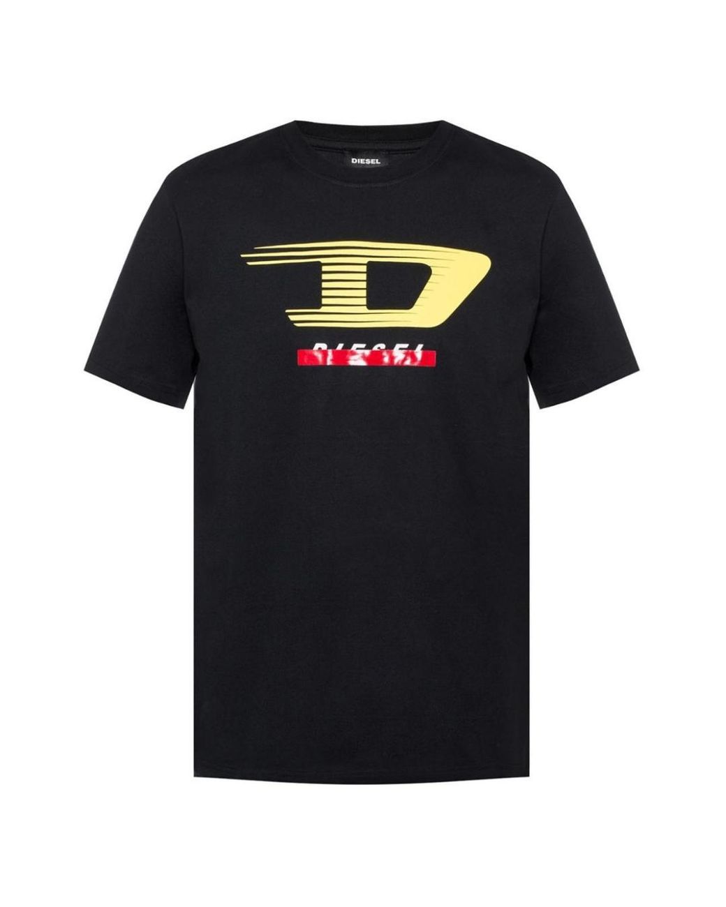 DIESEL Black T-Just-Y4 D Logo T-Shirt Cotton for men