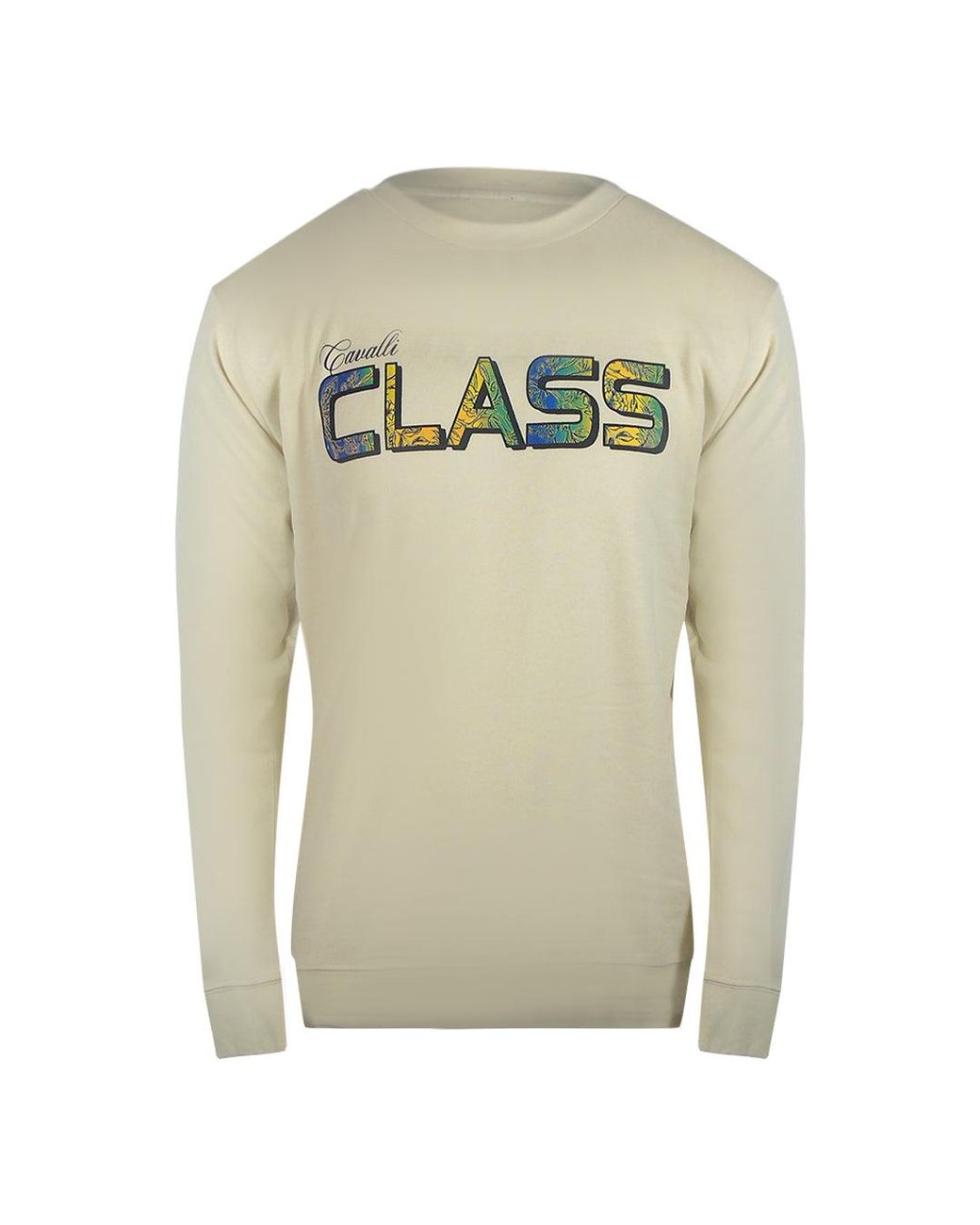 Roberto Cavalli Green Vibrant Floral Logo Sweatshirt Cotton for men
