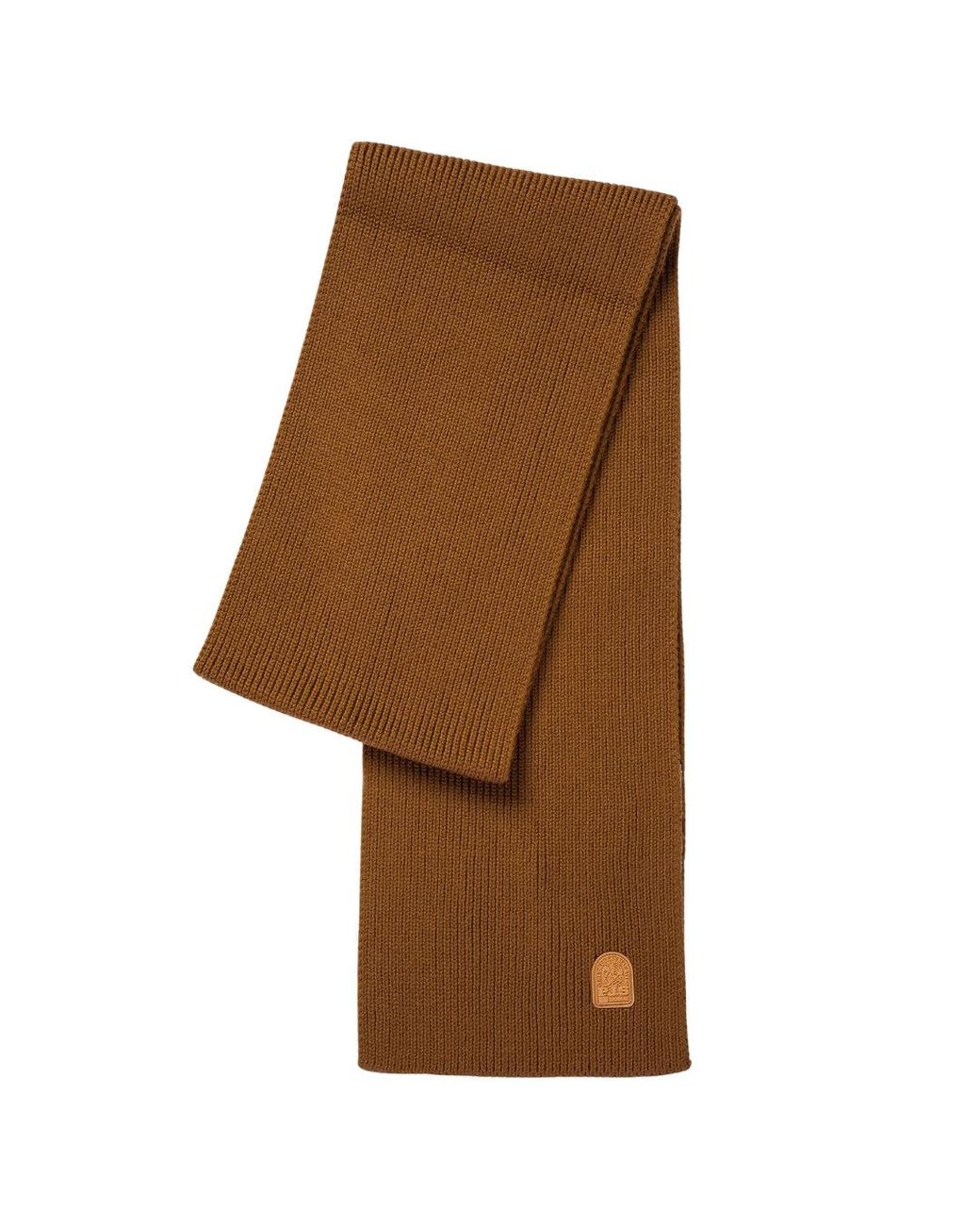 Parajumpers Brown Plain Scarf Almond for men