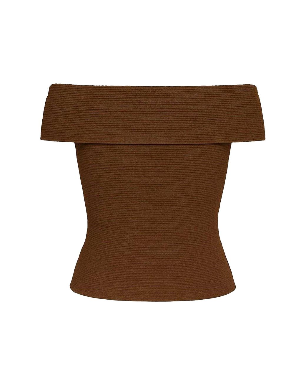 Bardot Mouwloze Top (Chocolade) in het Brown