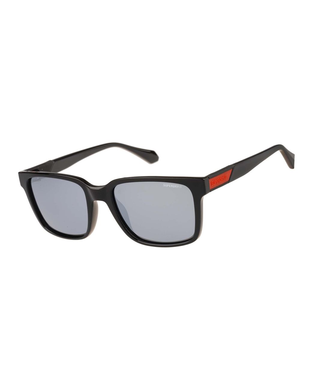 Superdry Black Rectangle Matte Mirror Polarized Sds-5039 for men