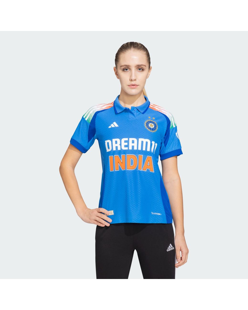 Adidas Originals Blue India Cricket One Day International Jersey