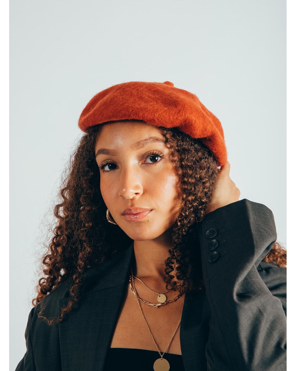 SVNX Blue Plain Felt Beret