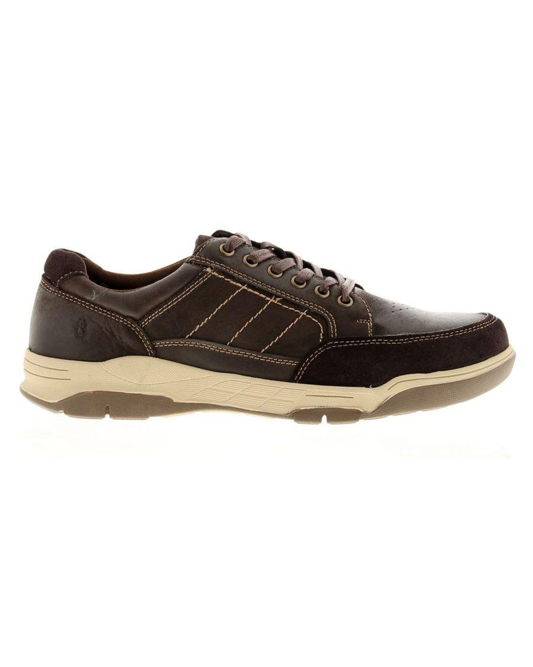 Hush Puppies Black Finley Leather Casual Shoes for men