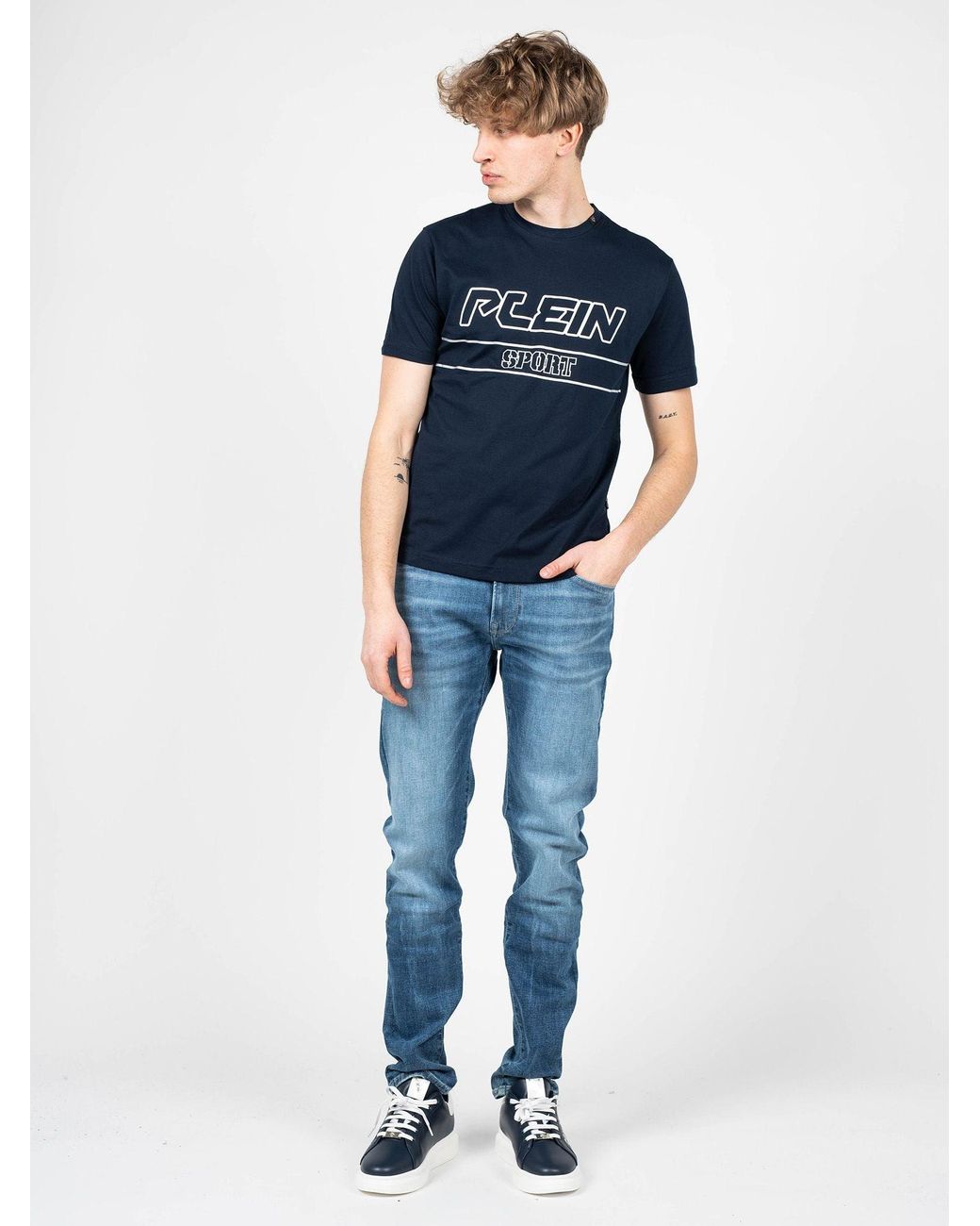 Philipp Plein Blue T-Shirt Cotton for men