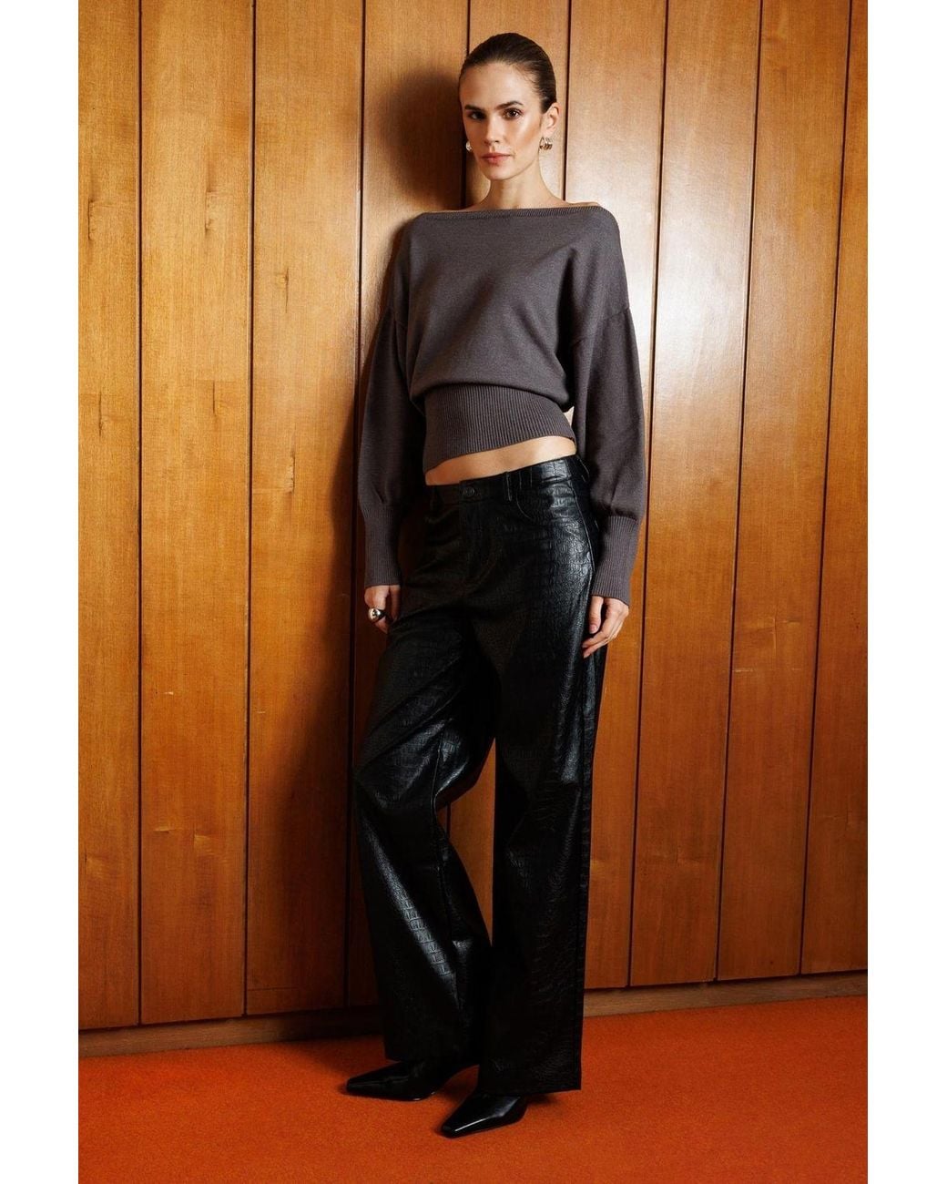 MixRay Multicolor Ribbed Boat Neck Sweater