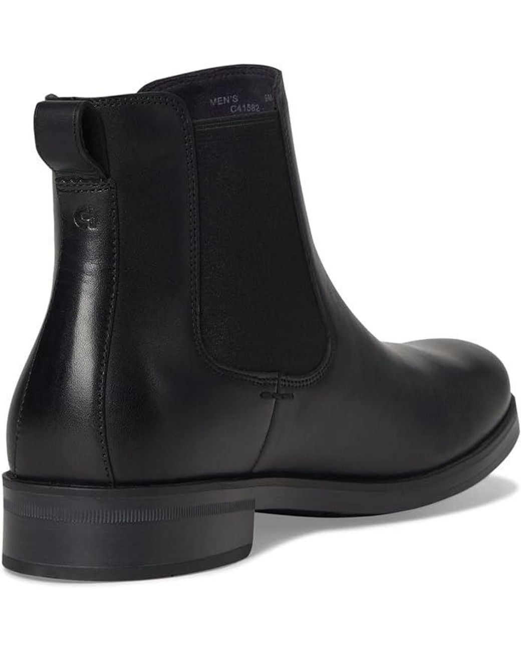 Cole Haan Black Newmark Grand British Tan Leather Chelsea Boots for men