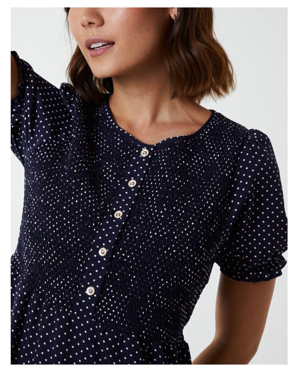 Blue vanilla polka dot dress 2025