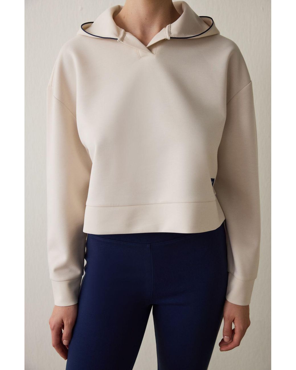 Penti Natural Half-Zip Hooded Midi Sweatshirt