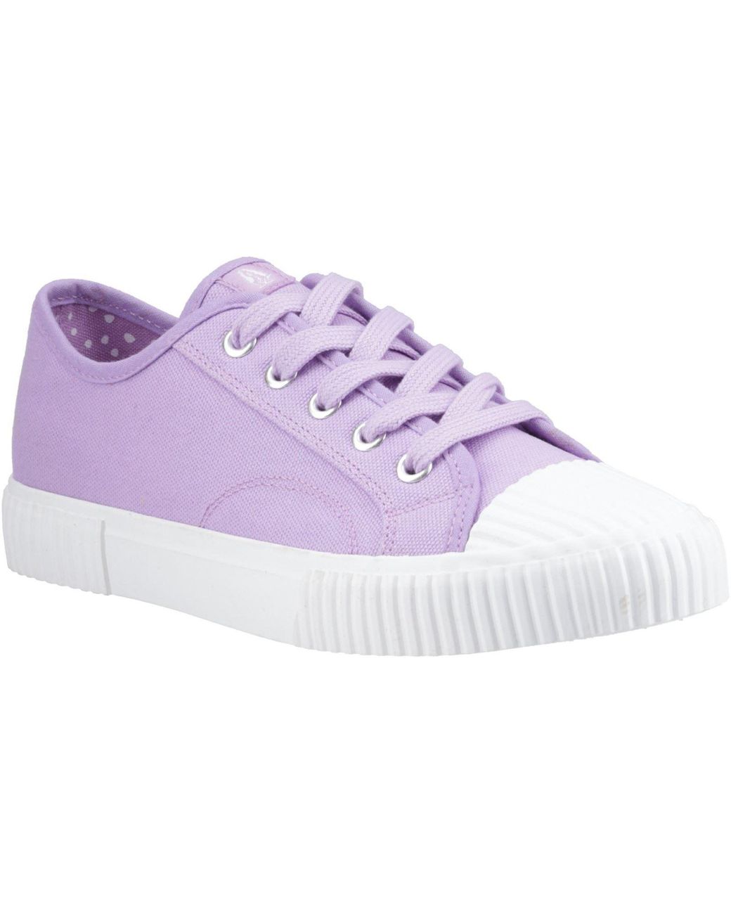 Hush Puppies Purple Freya Canvas Textile Trainers