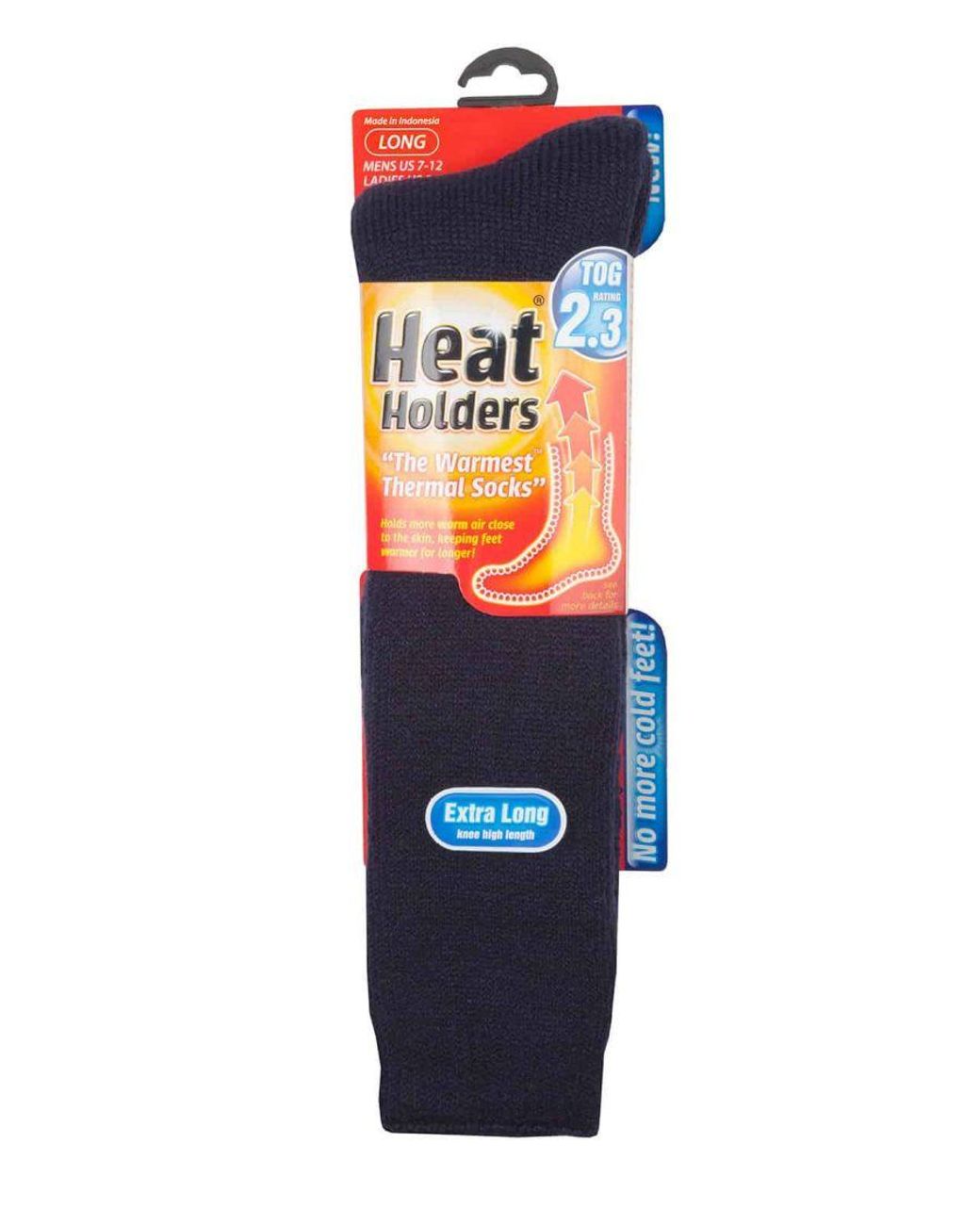 Heat Holders Black Extra Long Thick Thermal Knee High Socks 6-11 Uk for men