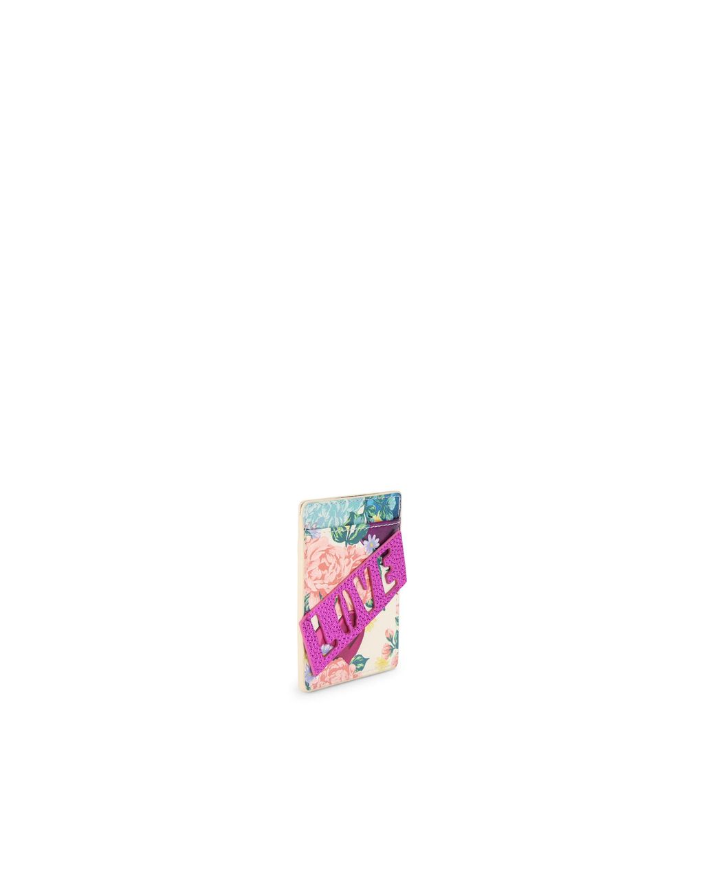 Kurt Geiger Pink Leather Cc Holder Kensington Love