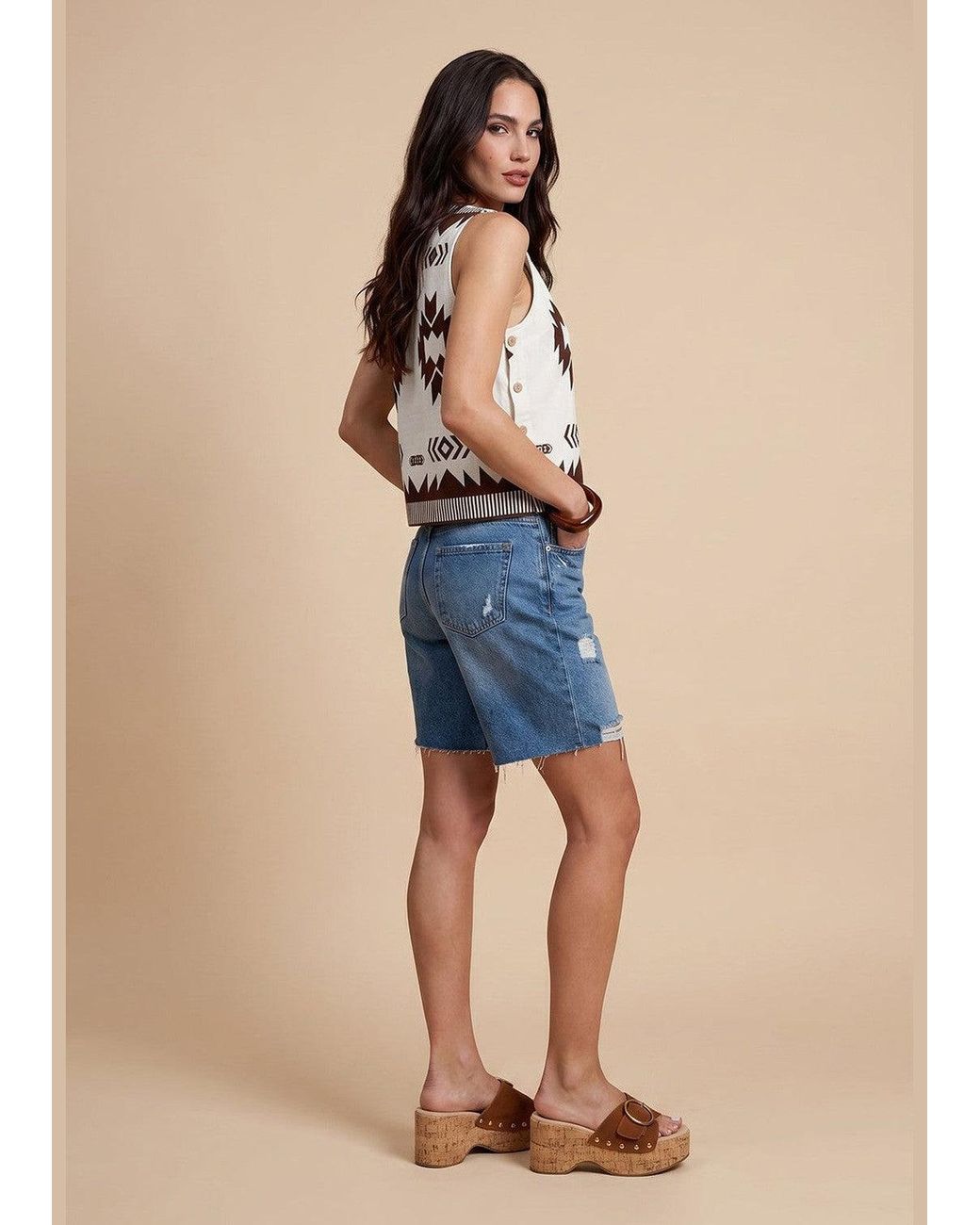 Urban Bliss Blue Pattern Top