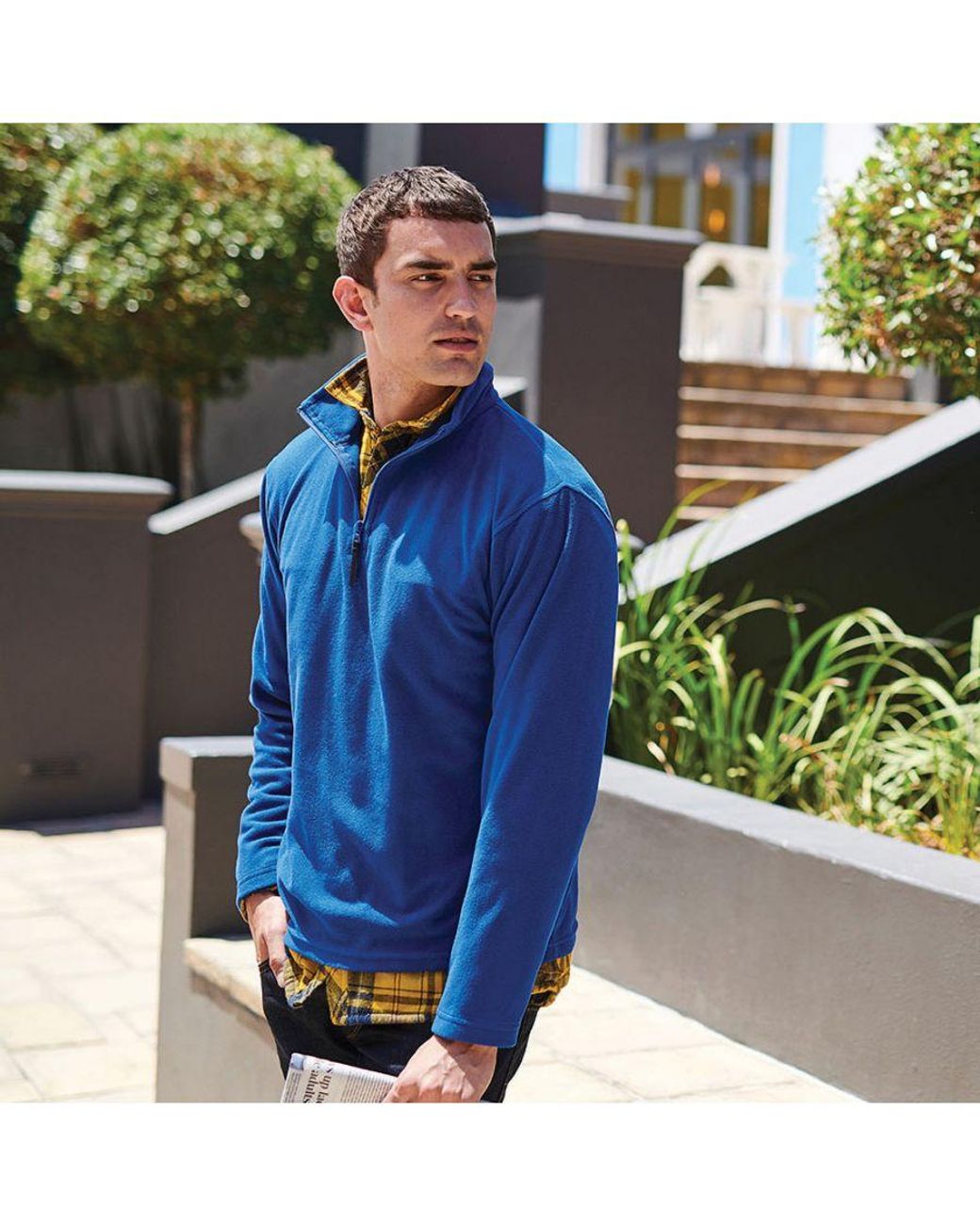Regatta Blue 170 Series Anti-Pill Zip Neck Micro Fleece (Royal) for men